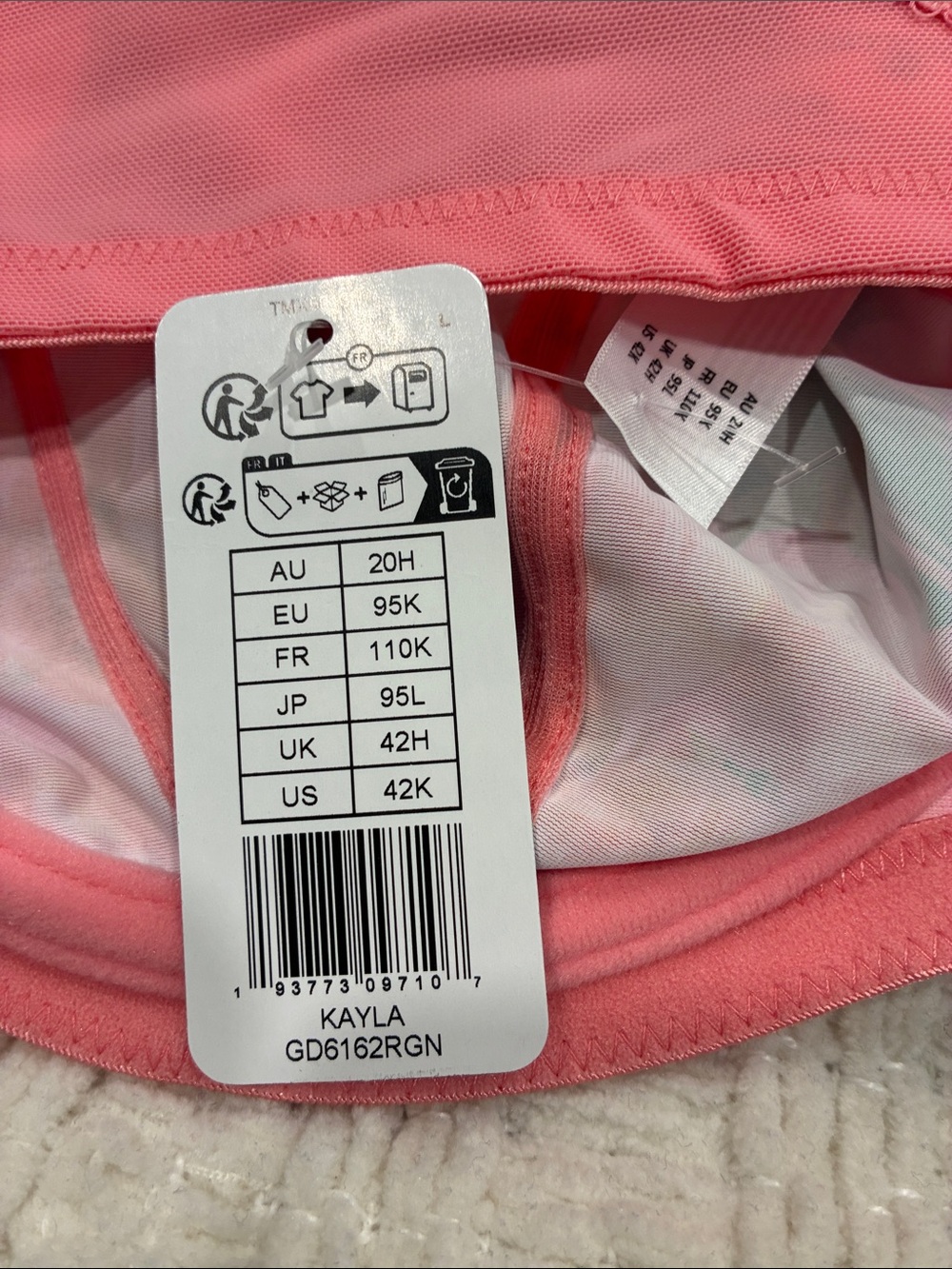 Goddess Rose Garden Pink Floral Underwire Bra 42K NWT - Picture 5 of 5